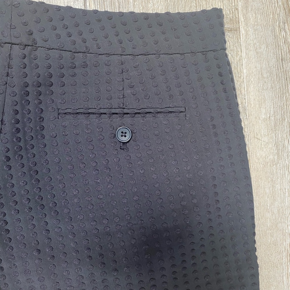 Black shorts with scallop bottom